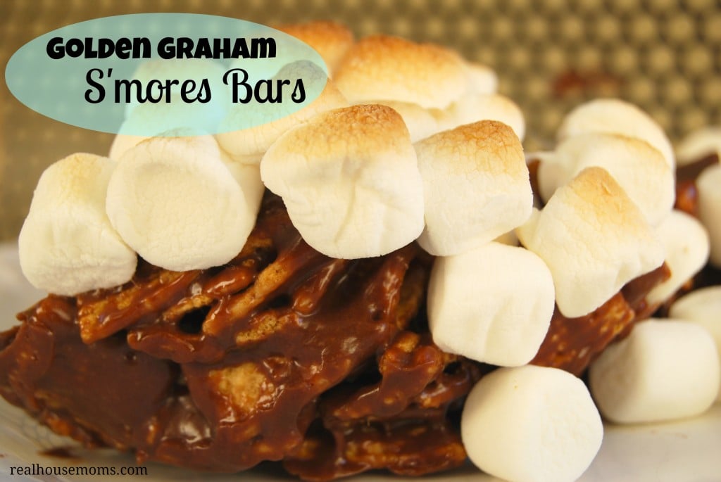 Golden Graham S'mores Bars#realhousmoms.com