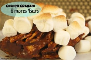 Golden Graham S'mores Bars#realhousmoms.com