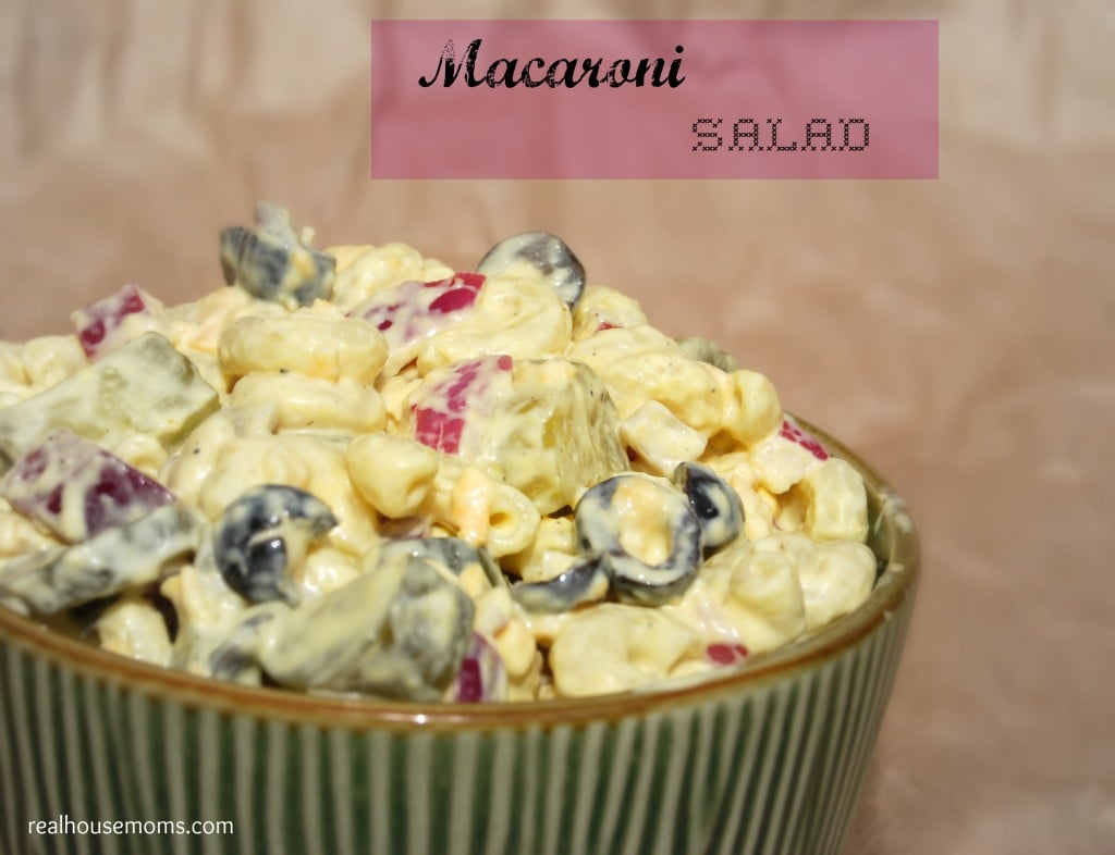 Macaroni Salad #realhousemoms.com Macaroni Salad #realhousemoms.com
