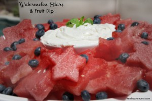 Watermelon Stars with Fruit Dip