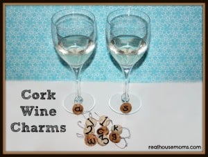 Cork Wine Charm #realhousemoms.com
