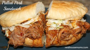 Pulled Pork Sandwich #realhousemoms.com