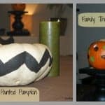 Chevron Painted Pumpkins | Family Thumbprint Pumpkins