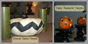 Chevron Painted Pumpkins | Family Thumbprint Pumpkins