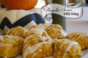 Pumpkin Scones with Icing