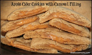 apple cider cookies with caramel filling