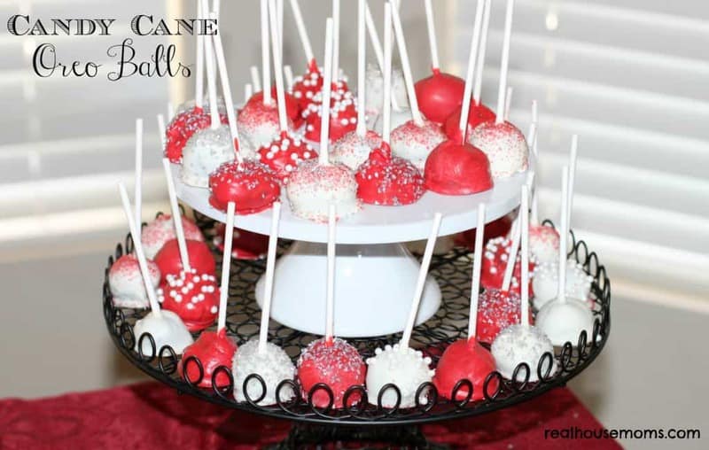 Candy Cane Oreo Balls
