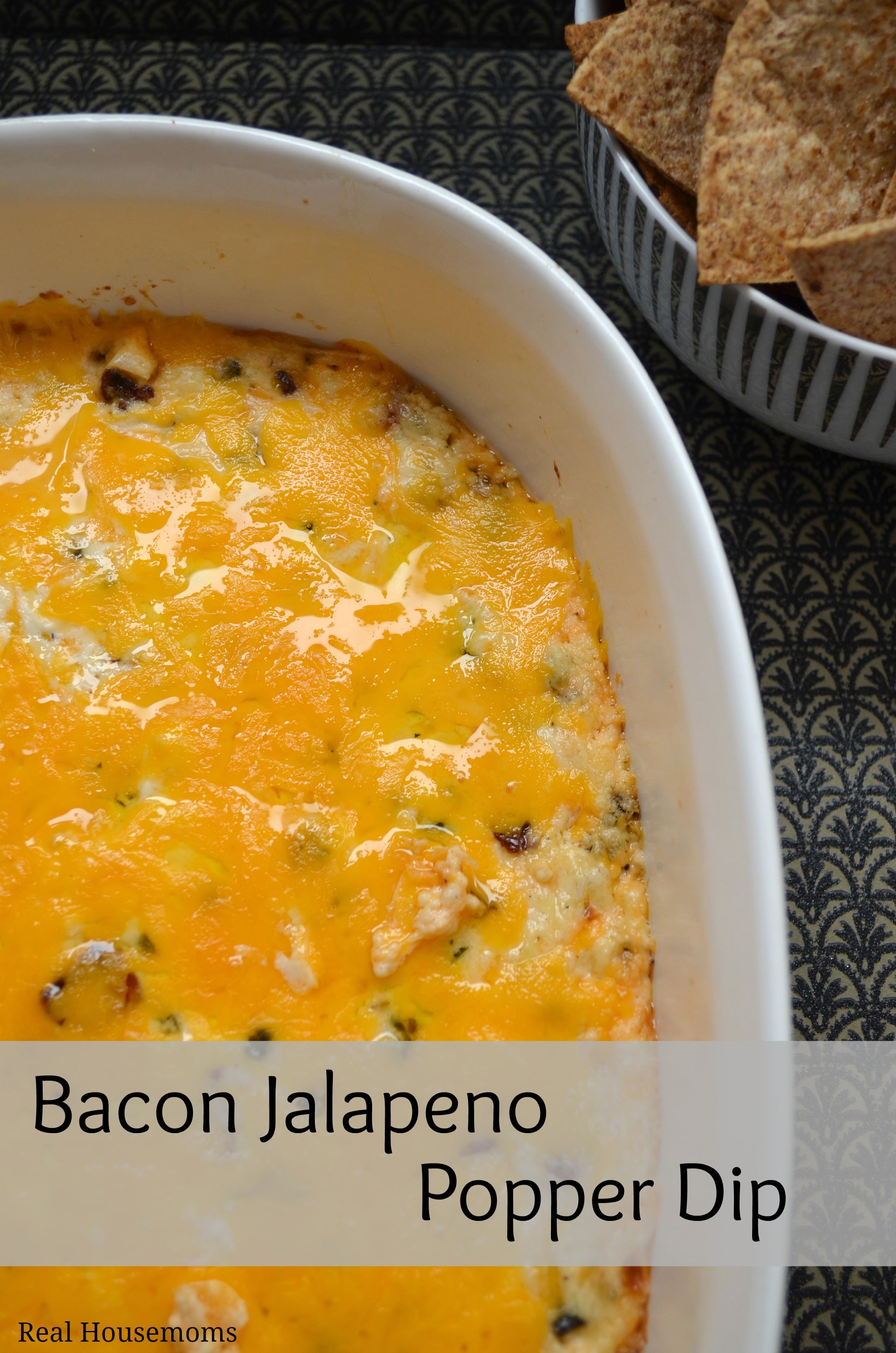 Bacon Jalapeno Popper Dip | Real Housemoms | #appetizer #jalapeno