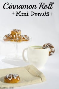 Cinnamon Roll Mini Donuts | RealHousemoms
