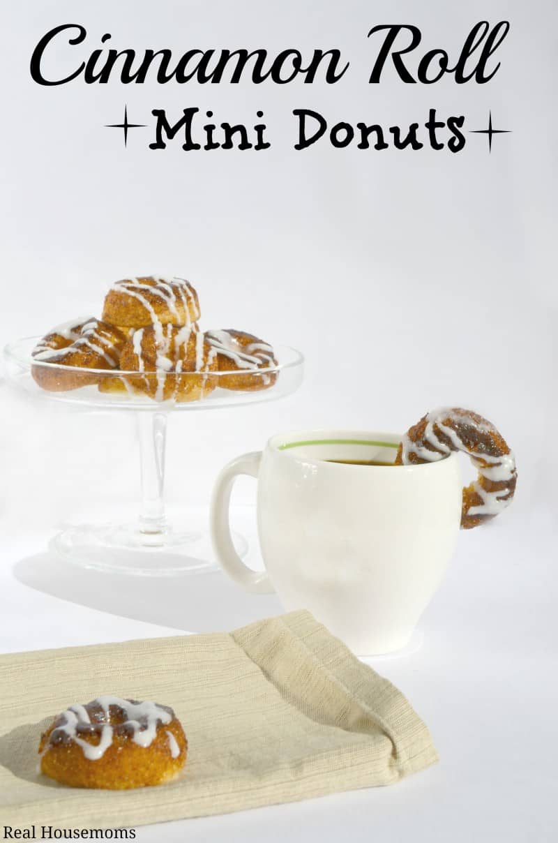 Cinnamon Roll Mini Donuts | RealHousemoms