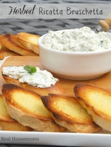 Herbed Ricotta Bruschetta | Real Housemoms