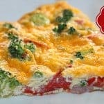 Cheesy Broccoli Ham and Pepper Frittata