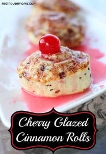 Cherry Glazed Cinnamon Rolls