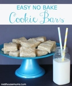 EASY NO BAKE Cookie Bars