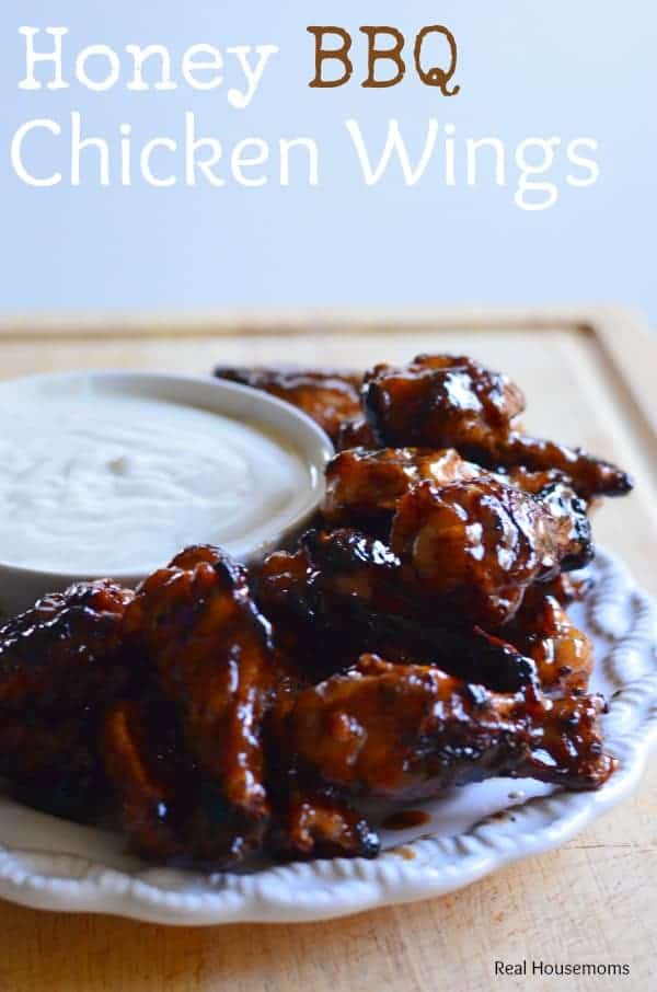 Honey BBQ Chicken Wings Real Housemoms #UltimateTailgatingParty on Southern Mom Cooks
